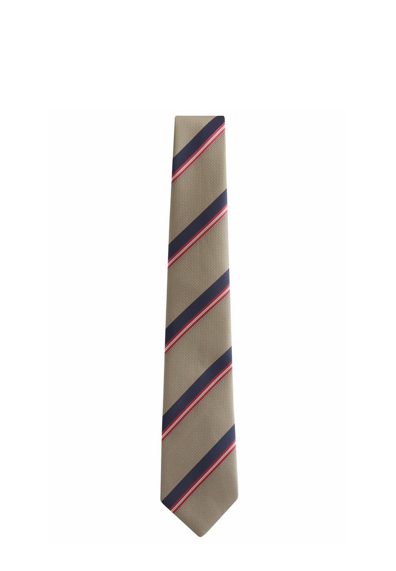 Next PATTERN - Cravate - neutral brown stripe