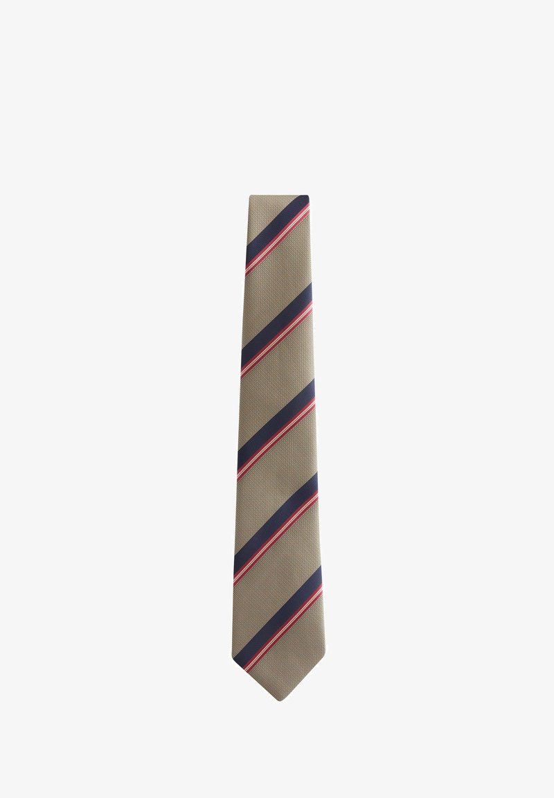 Next PATTERN - Cravatta - neutral brown stripe