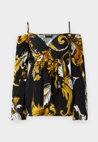 Pikkade varrukatega topp - black/gold