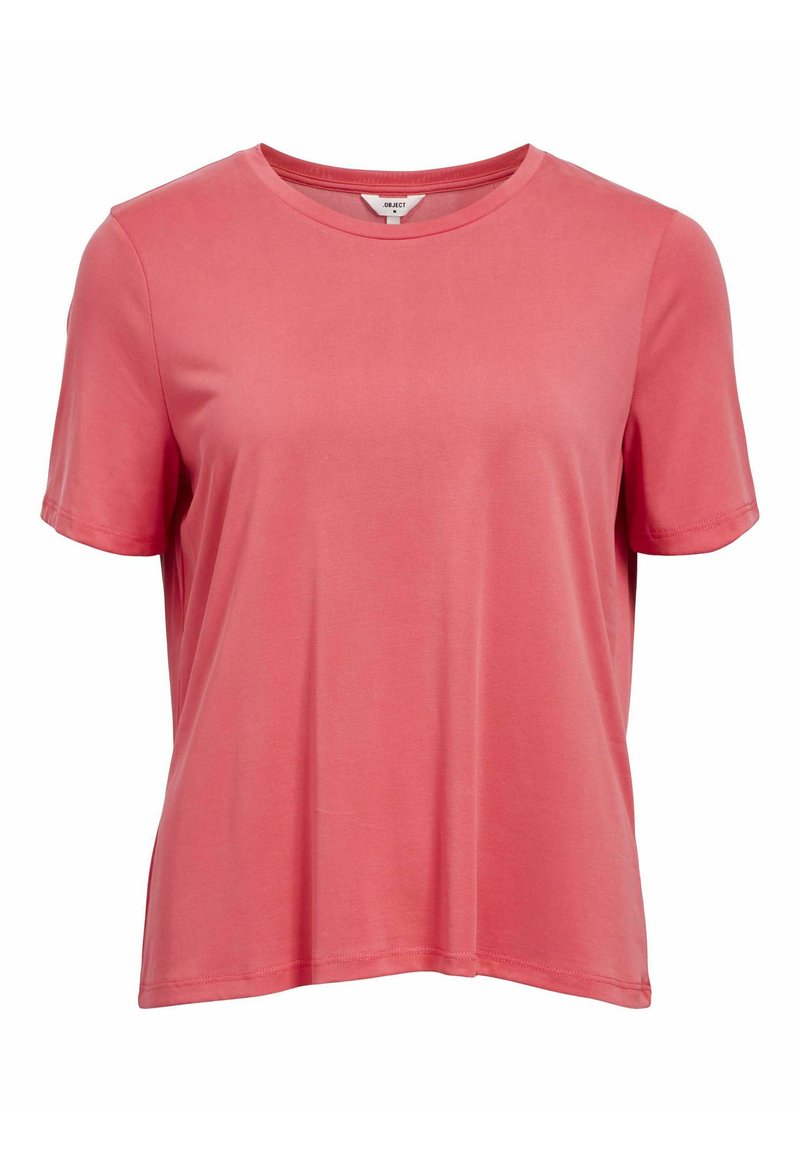 Object T-shirt basic donkerroze Object T-shirt basic donkerroze