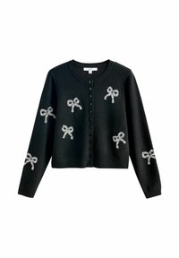 Unselected, black embellished bows