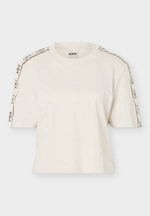 Guess, BRITNEY CROP TEE - T-shirt imprimé - beige dust