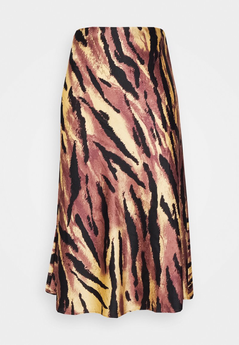 Pieces Petite A-lijn rok bruin