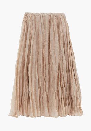 OXXO, OXXO HIGH WAIST ZIPPER DETAILED LONG A-LINE SKIRT - Falda larga - novelle peach