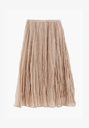 OXXO, OXXO HIGH WAIST ZIPPER DETAILED LONG A-LINE SKIRT - Falda larga - novelle peach