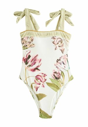 REGULAR FIT - TULIP SQUARE NECK SWIMSUIT  . - Fürdőruha - cream sage green