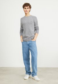 GANT BICOLORED RAGLAN C-NECK - Pullover - dark grey