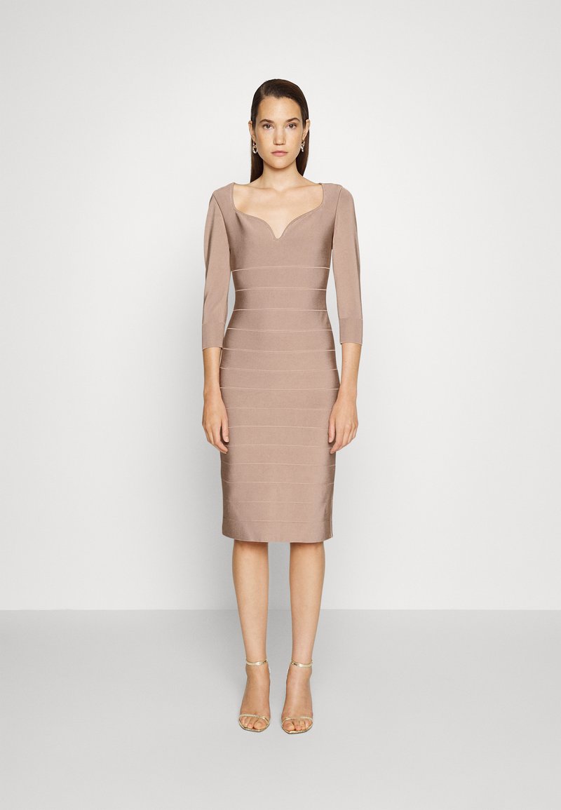 Hervé Léger - ICON SWEETHEART MIDI DRESS - Cocktailkjole / festkjole - nude, Forstør