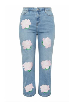 Yours Clothing, WOMEN'S WIDE LEG JEANS - Jean droit - blue