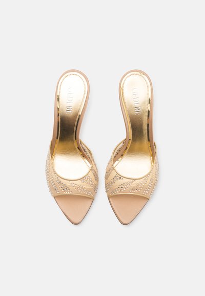 GEDEBE Mules à talons - nude/ramage golden