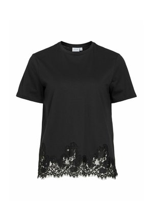 VILA, SHORT-SLEEVED T-SHIRT VIOPELLA ROUND NECK - T-shirt print - black beauty