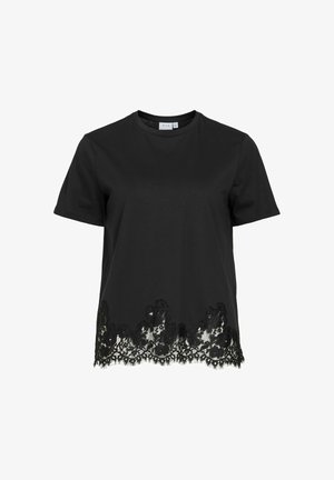 VILA, SHORT-SLEEVED T-SHIRT VIOPELLA ROUND NECK - T-shirt print - black beauty