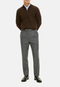 Oscar Jacobson JACQUES HALF ZIP - Trui - dusk brown