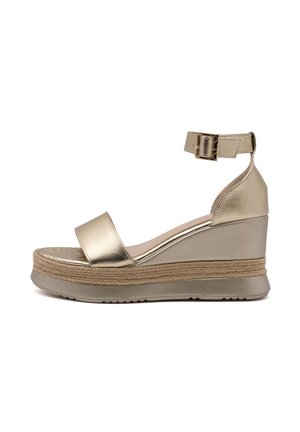 High heeled sandals - light gold