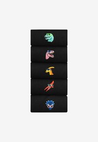 Next EMBROIDERED FIVE PACK - Calze - black summer dinosaurs