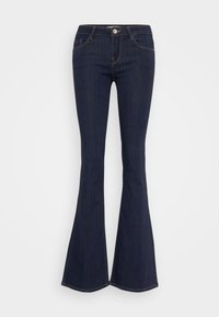 ONLHELLA LOW RETRO - Flared jeans - dark blue denim