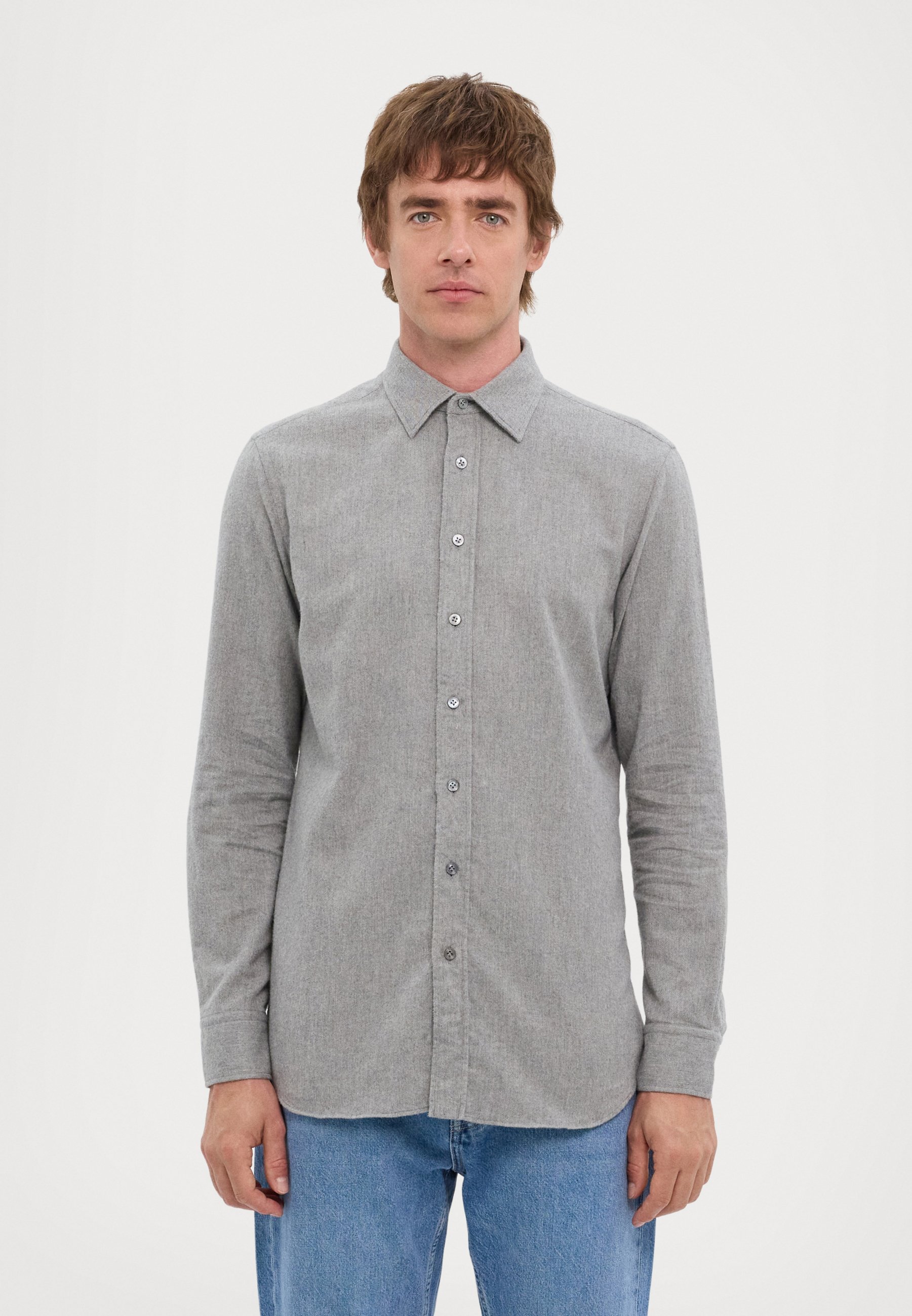 【関税込み】LARDINI CAMICIA LAVATA UOMO LARDINI CAMICIA LAVATA UOMO - Formální košile - grey/šedá