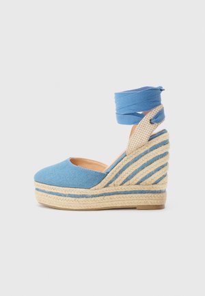RUNI - Wedge sandals - blue