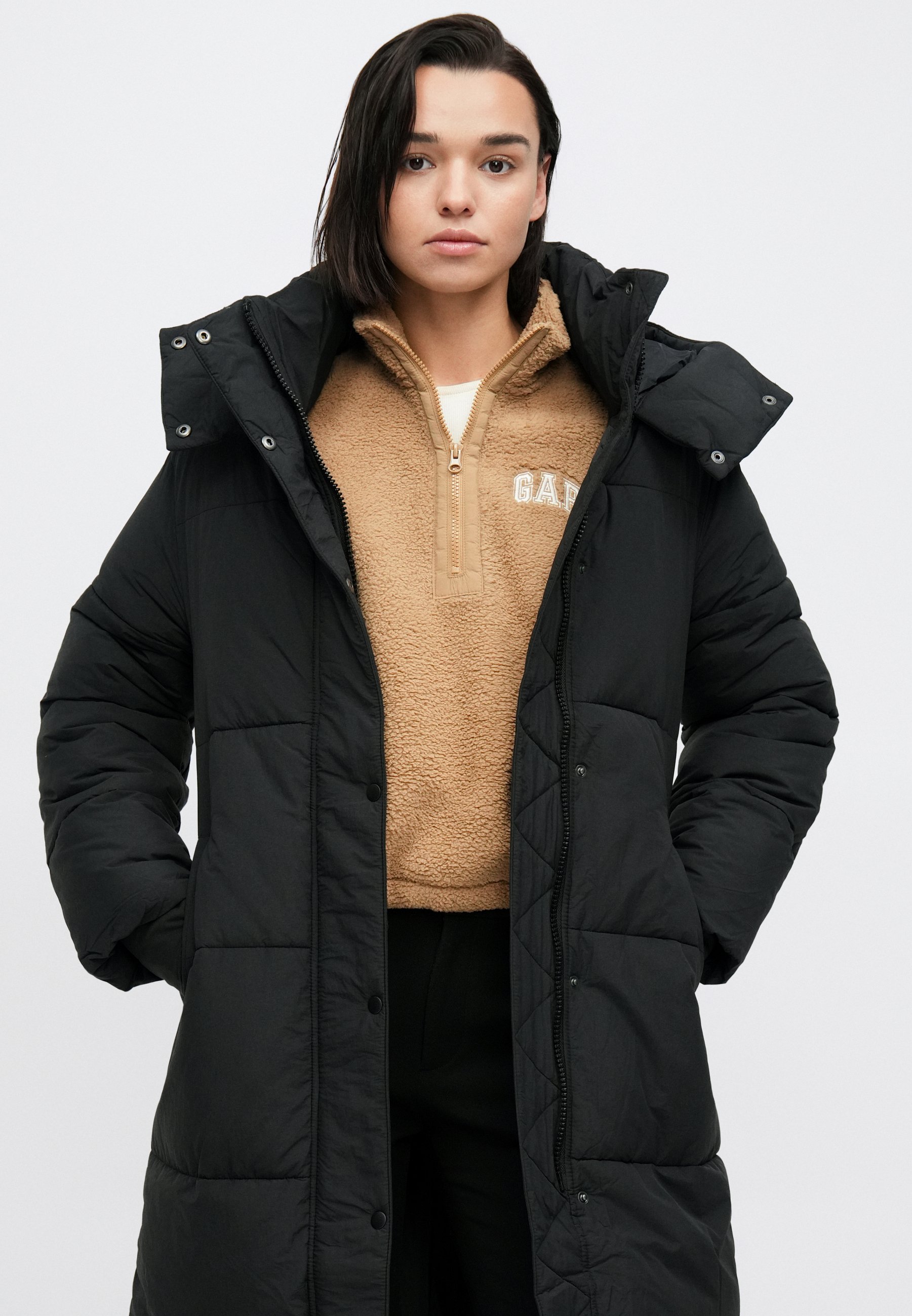 tie waist coat with hood