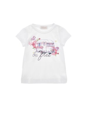 Monnalisa REGULAR TEE BE FREE - T-shirts med print - bianco