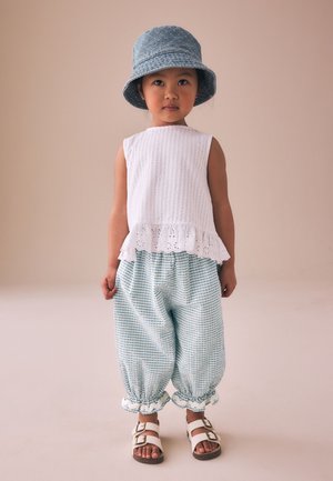 Next, REGULAR FIT - BLOOMER PULLON TROUSERS  . - Pantalon classique - blue ecru gingham