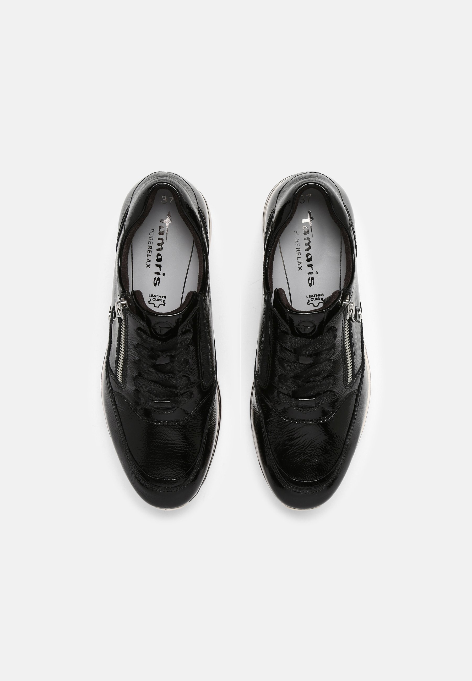 Tamaris Pure Relax Sneakers laag - black patent/Zwart - Zalando.nl