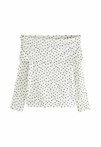 BARDOT OFF THE SHOULDER - REGULAR FIT - Longsleeve - white black polka dot print