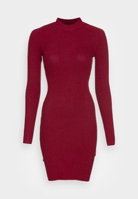 Vestido direito - bordeaux