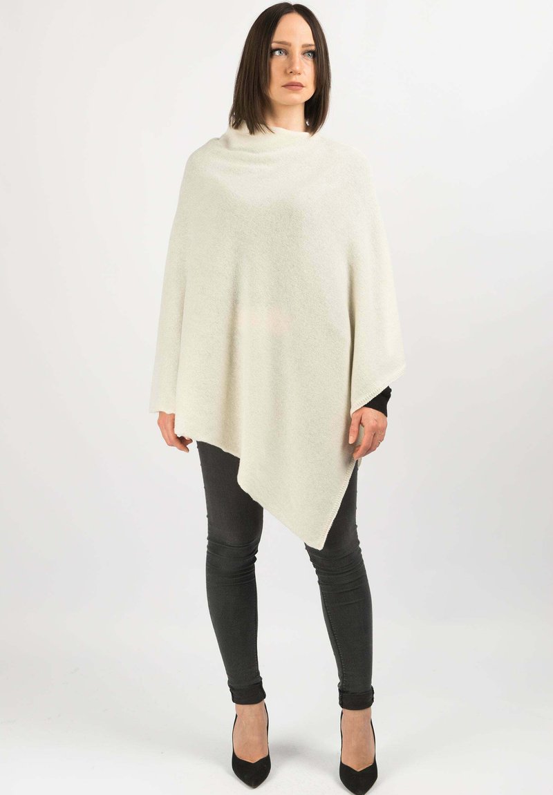 Dalle Piane Cashmere PONCHO - Pončo - bianco