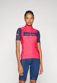 Le Col - WOMENS SPORT LOGO GILET - Cycling Jersey - hotpink/navy Thumbnail Image 1