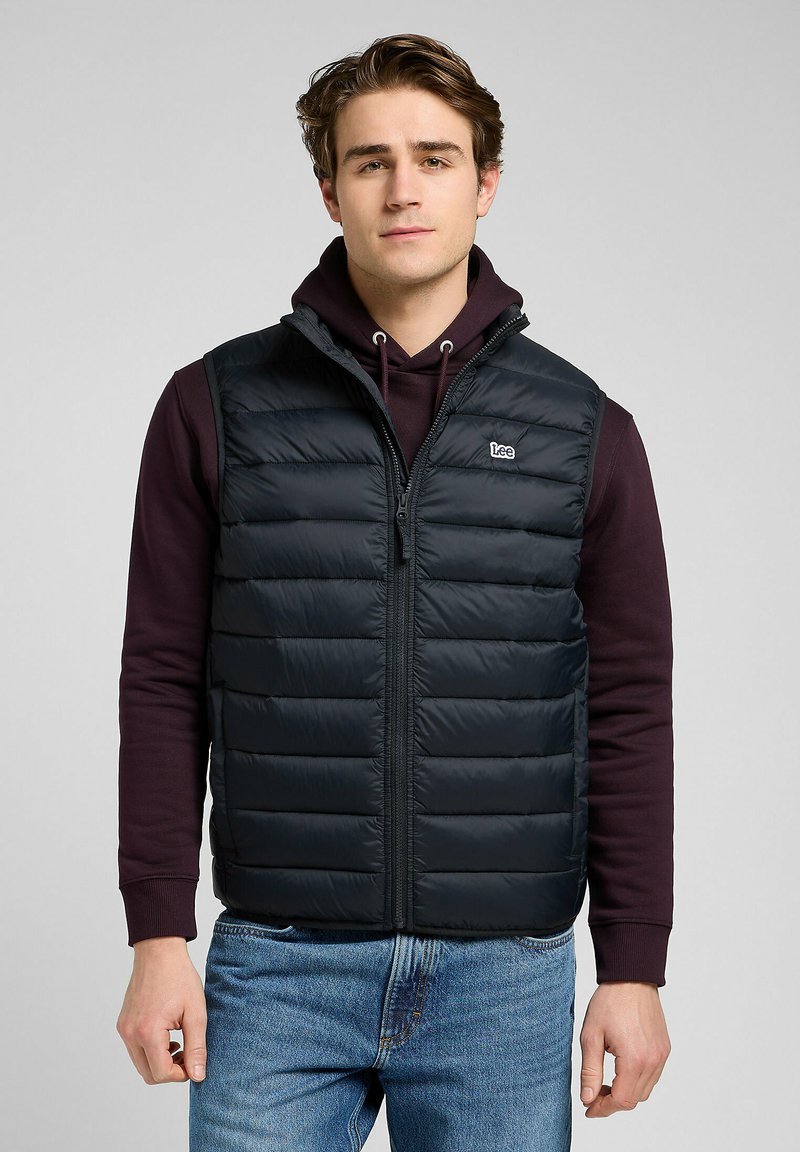 Lee STAND COLLAR PUFFER FOR REGULAR FIT - Weste - black