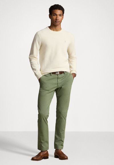 Polo Ralph Lauren KNIT COTTON CREWNECK SWEATER - Pulover - herbal milk