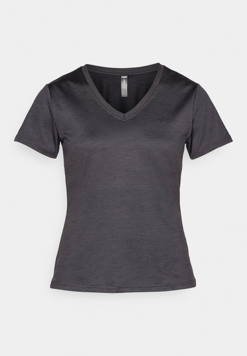 Only Play Sport T-shirt gemêleerd zwart