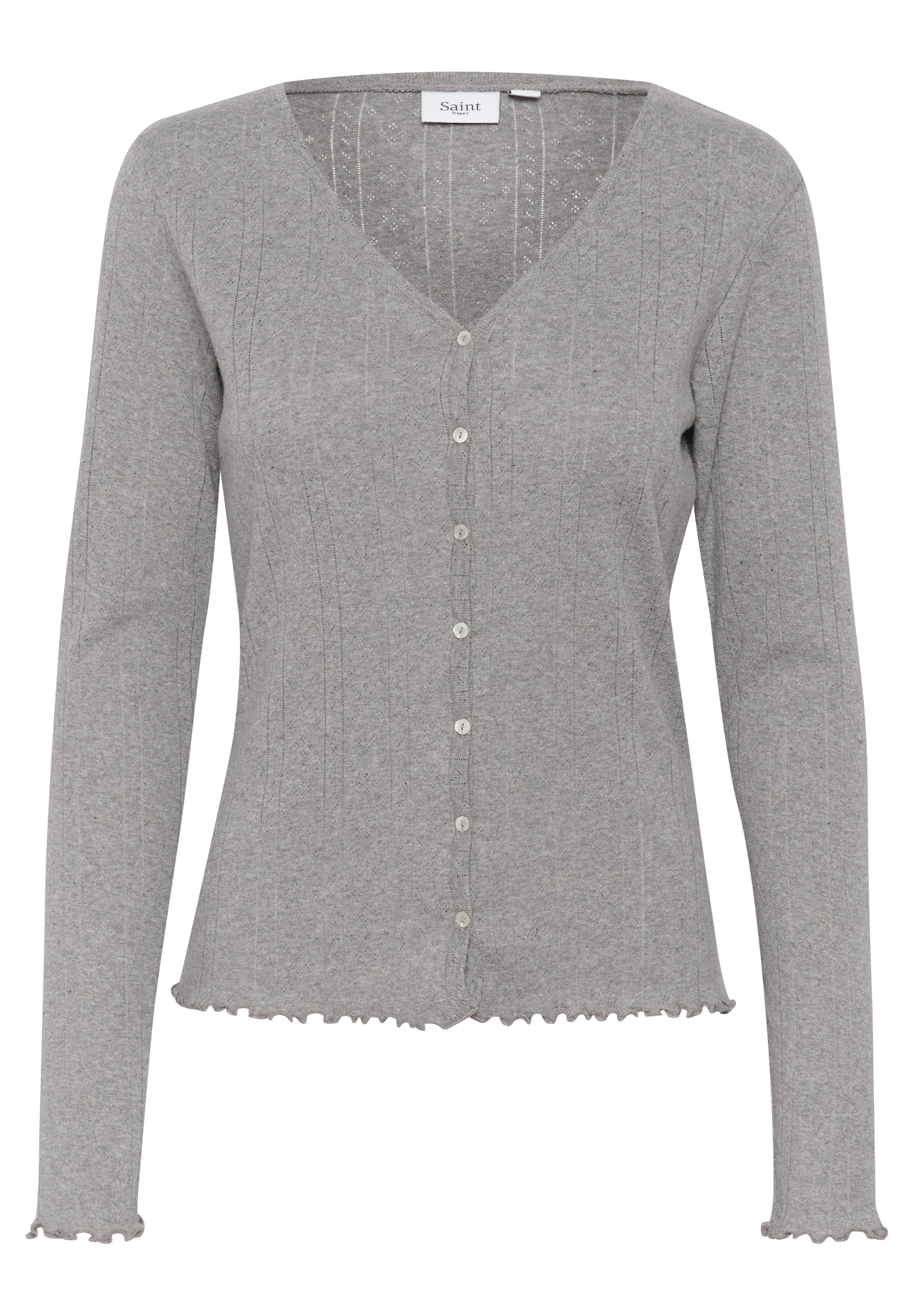 Saint Tropez GRUSZ - Cardigan - gray quill melange/grey - Zalando