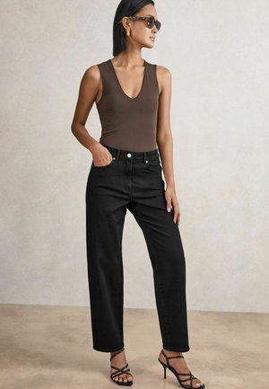 PETITE FIT - SELIN MID RISE - Traperice ravnih nogavica - black