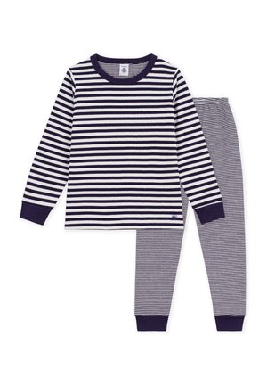 Petit Bateau, CHILDREN'S STRIPY TUBE KNIT PYJAMAS SET - Pyjama set - soir milk