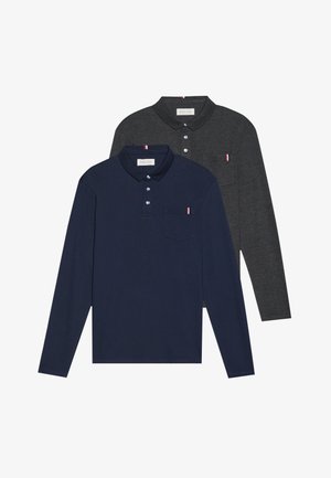 2 PACK - Pólóing - navy blazer/mottled dark grey