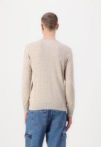 Tommy Hilfiger CREW NECK - Jumper - sandalwood/ivory petal mouline