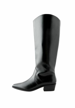 REGULAR FIT - FOREVER COMFORT CHISEL TOE - Stivali texani / biker - black crinkle texture