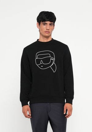 CREW NECK - Felpa - black/white