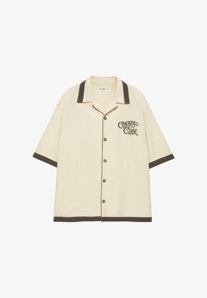 PULL&BEAR, COWBOY CODE SHORT SLEEVE - SHIRT - Chemise - sand