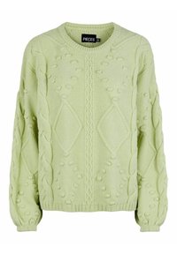 Pieces Stickad tröja - light green