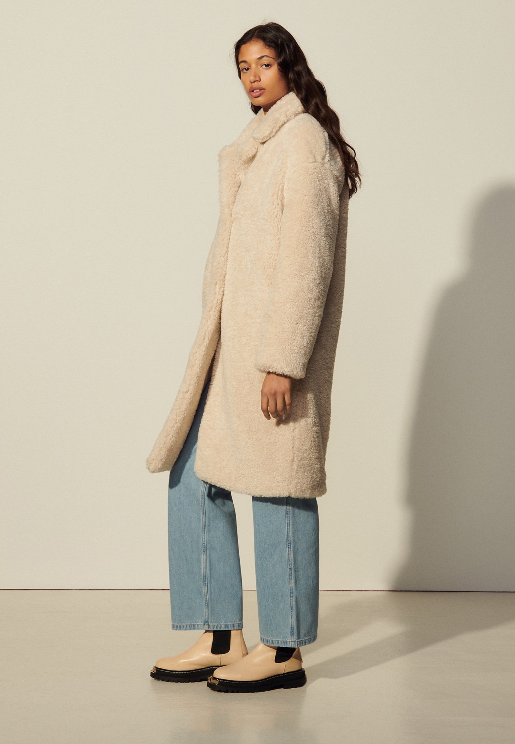 sandro ROCKY - Classic coat - ecru/off 