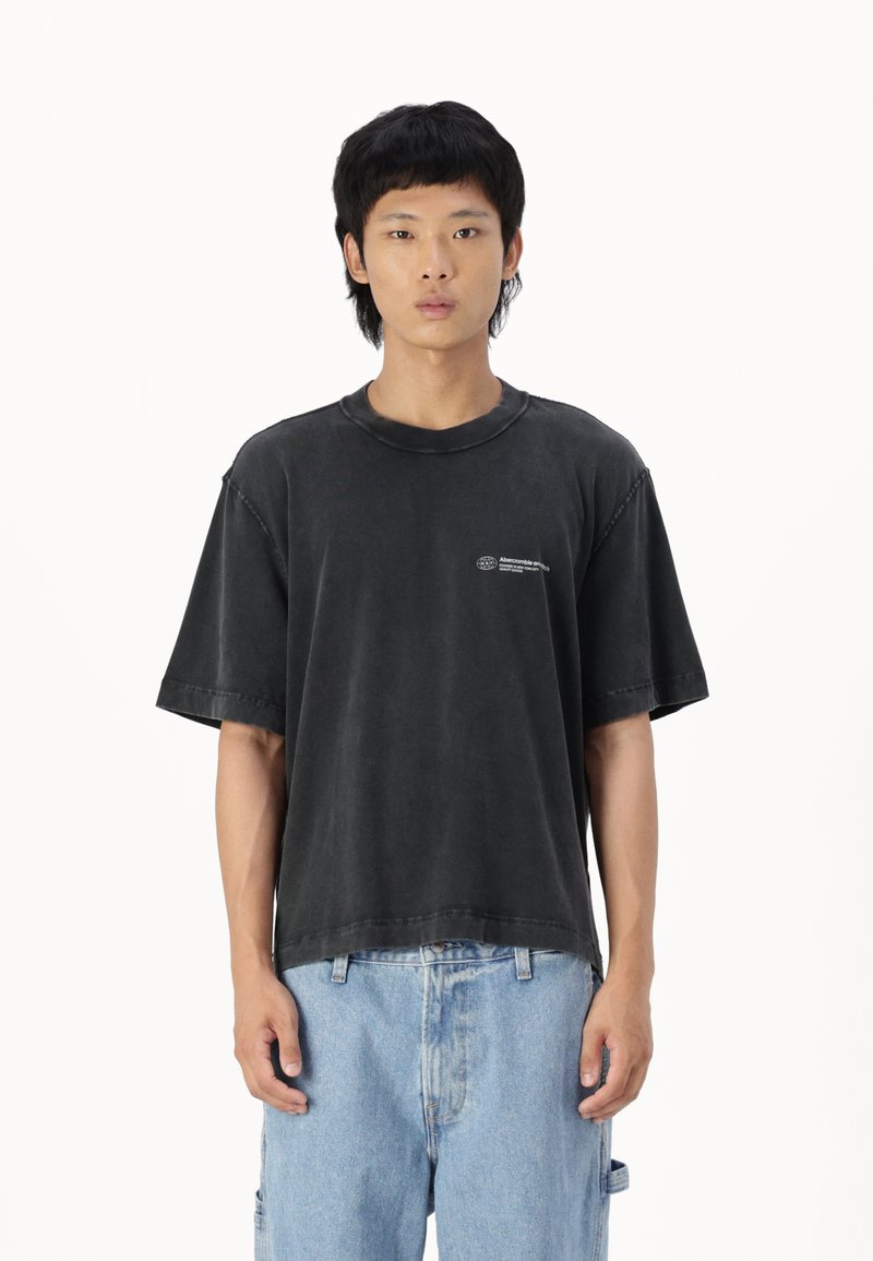 Abercrombie & Fitch VINTAGE LOGO  - T-shirt - bas - casual black acid wash