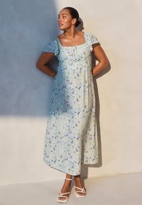 Dobber LUSIA FLORAL SUMMER - Vapaa-ajan mekko - green sweet pea