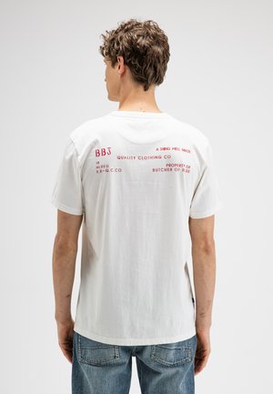 Butcher of Blue, BUTCHER OF BLUE T-SHIRTS S/S CLASSIC BB HOOK TEE - T-shirt print - titan white