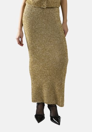 HIGH WAISTED  - Maxirok - gold tinsel