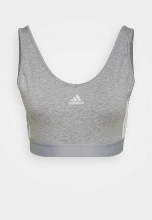 adidas Performance Reggiseno sportivo con sostegno leggero - medium grey heather/white