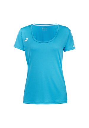 PLAY CAP SLEEVE - Print T-shirt - tuerkis