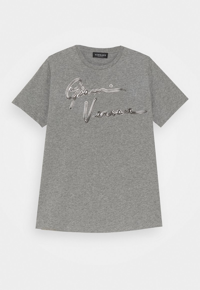 Kinder Bekleidung | Versace SHORT SLEEVES PLAIN AIGNATURE T-Shirt print greymelange/gunmetal/grau-meliert - DU08285 Kinder Bekleidung | Versace SHORT SLEEVES PLAIN AIGNATURE T-Shirt print greymelange/gunmetal/grau-meliert - DU08285
